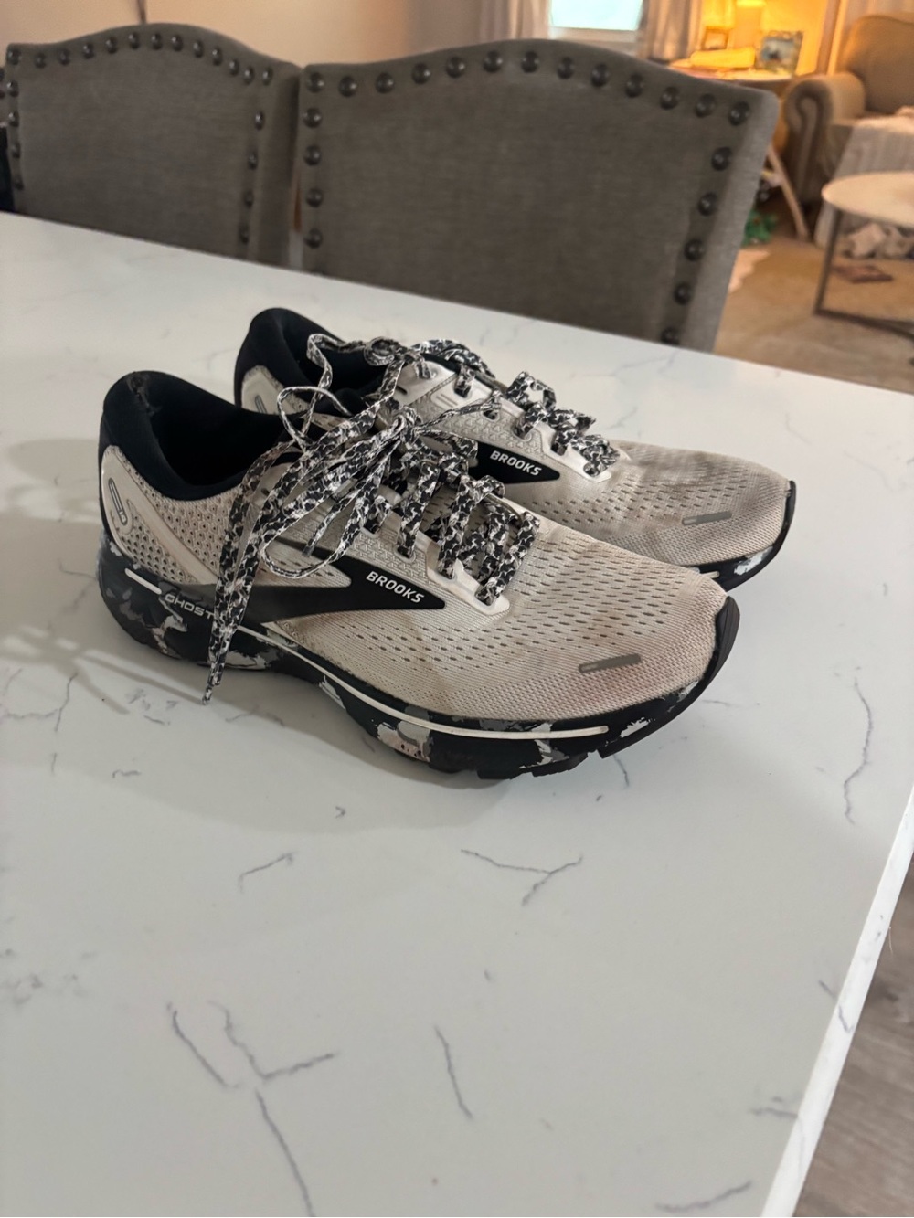Brooks Women’s Running Sneakers in White and Black